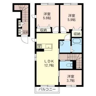 エクラージュ貴【2階】の間取り