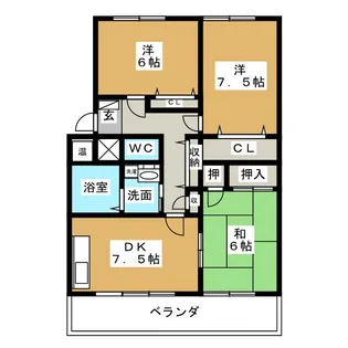 ガーデンテラス大日方 A【1階】の間取り