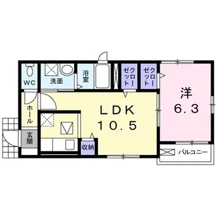 ベルハイツ【1階】の間取り