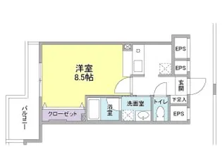 ヴィラ伝馬町【9階】の間取り