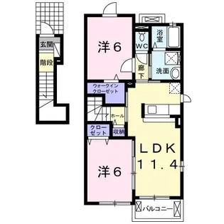 フリーデT・M【2階】の間取り