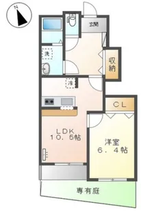 ビアン【1階】の間取り