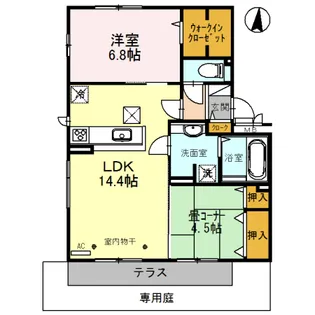 La Luce YAMATE【1階】の間取り