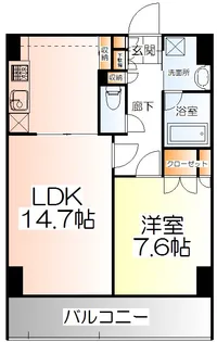 レジデンス仙台駅東【10階】の間取り