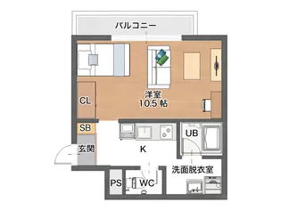 ファーニッシュド・ステイ中町通り【7階】の間取り
