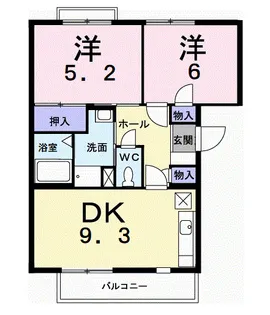 リヴィエールヤサキ【2階】の間取り