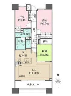 パークハウス両国サウスコート【7階】の間取り