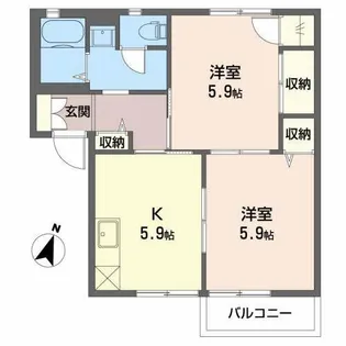 カーサヴェルデ【2階】の間取り