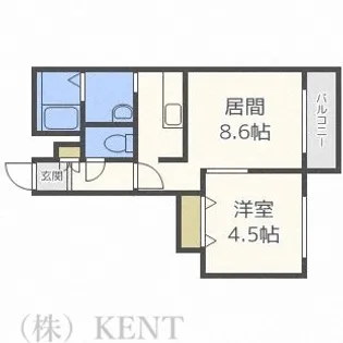 メイプルメゾン発寒南【4階】の間取り