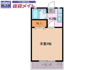 クレセールユタ【1階】の間取り