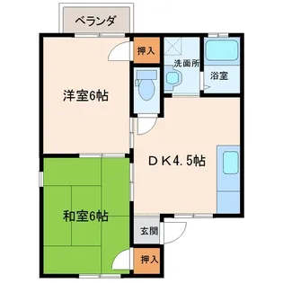 ピースフル伏見【1階】の間取り