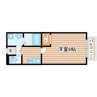 キャピタル大和町 A【2階】の間取り