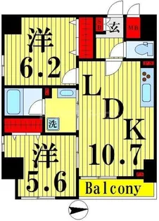 セレーノ六町【3階】の間取り