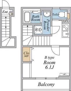 リブリ・国立ルミエール【2階】の間取り