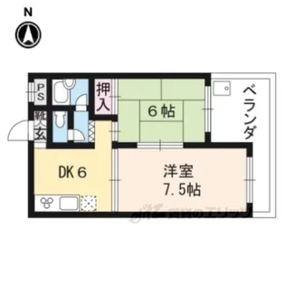エンブレム城南宮【1階】の間取り