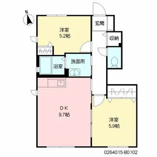 メゾン ラ・パトリア B棟【1階】の間取り