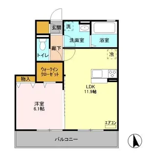 LeHuit E【3階】の間取り