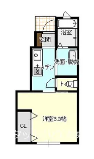 Haru sonare貝津【1階】の間取り