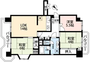新ゆりグリーンタウンアカシア街区3号棟【11階】の間取り