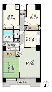 プランヴェール湘南茅ヶ崎【5階】の間取り