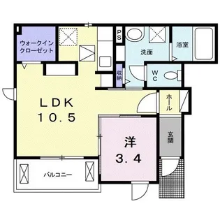 ツインタウン道ノ窪 II【1階】の間取り