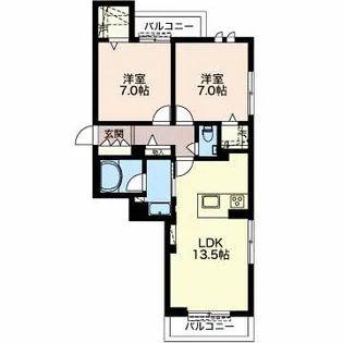 シュエットコート【2階】の間取り