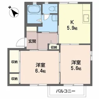 ルミエールひえづ【2階】の間取り