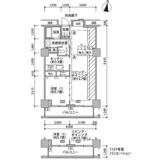 東雲キャナルコートCODAN18号棟【11階】の間取り