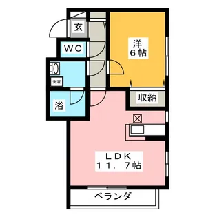 メゾンボヌール【1階】の間取り
