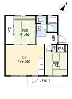 UR岩倉【5階】の間取り
