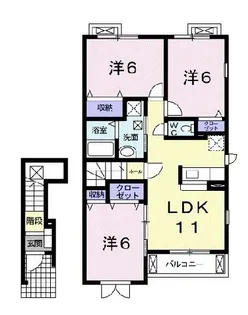 パル シティ 西中山B【2階】の間取り