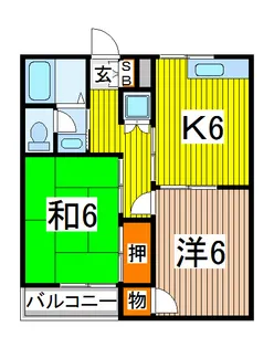 スカイプラザ【2階】の間取り