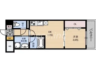 グランツ鶴見【4階】の間取り