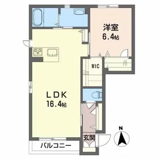 シャーメゾン ヴィレッタA【1階】の間取り