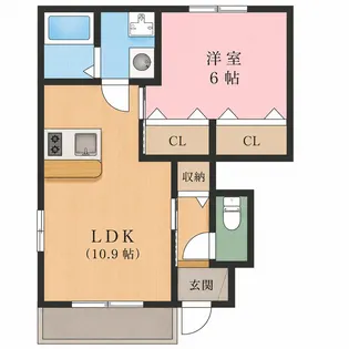 ティアラI【1階】の間取り