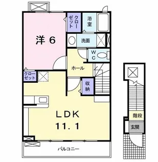 ジュネスA【2階】の間取り
