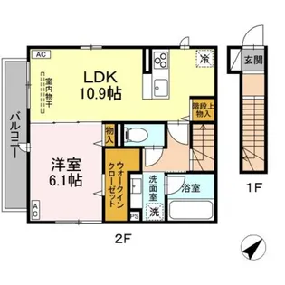 D-ROOM K&Y【2階】の間取り