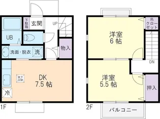 デュオ東深井の間取り