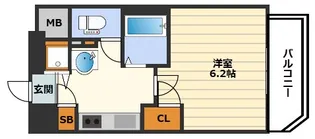 プレサンス天満ステーションフロント【13階】の間取り