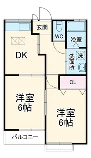 第二コーポ黒砂台【2階】の間取り