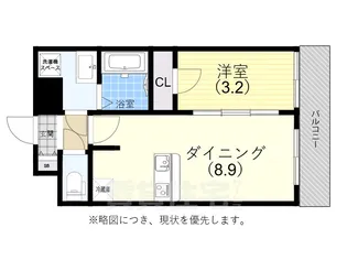 プレサンス神戸長田マリエント【8階】の間取り