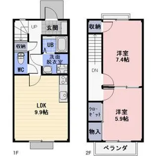 ボヌール幸澤B棟の間取り