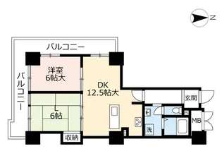 URアーバニア千代田【8階】の間取り