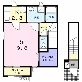 ルナIII【2階】の間取り