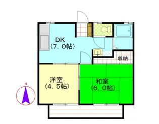 サニーハイツ【1階】の間取り
