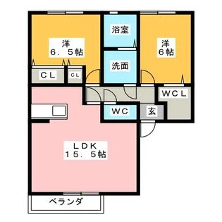 シャンドフルール B棟【2階】の間取り