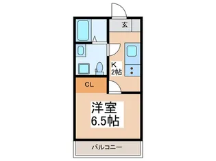 クレストコート東林間【3階】の間取り