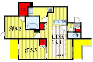 ウエスト・ノワール【2階】の間取り