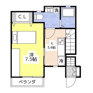 レポスI【2階】の間取り