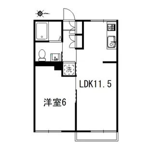 ゼンマハイツ柳島海岸【2階】の間取り